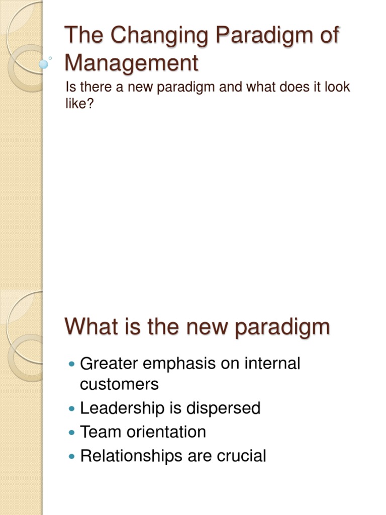 New Management Paradigms Explained | PDF | Feasibility Study | Creativity