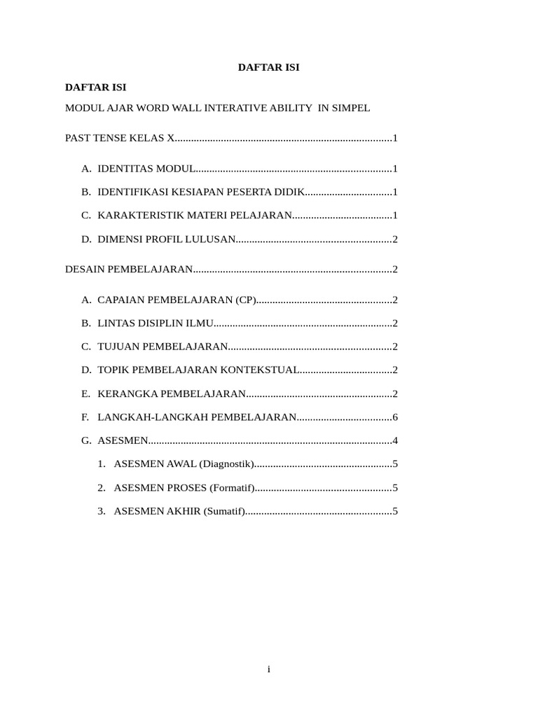 Daftar Isi Modul Ajar Control | PDF