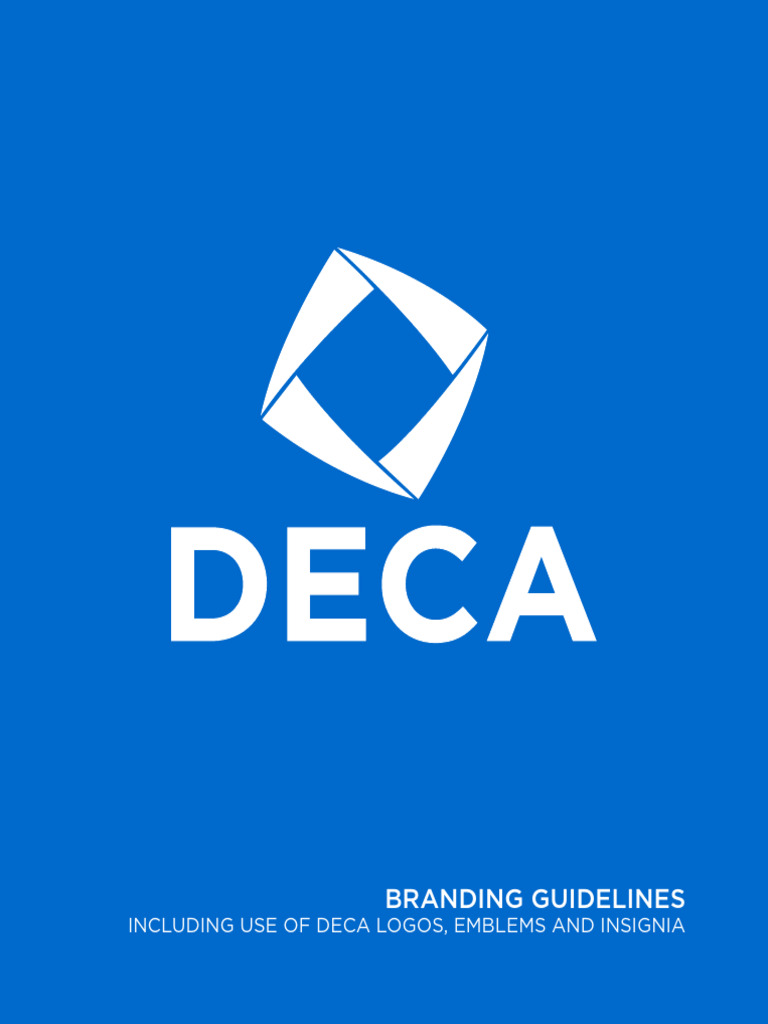 DECA Brand Guidelines Overview | PDF | Logos | Typefaces