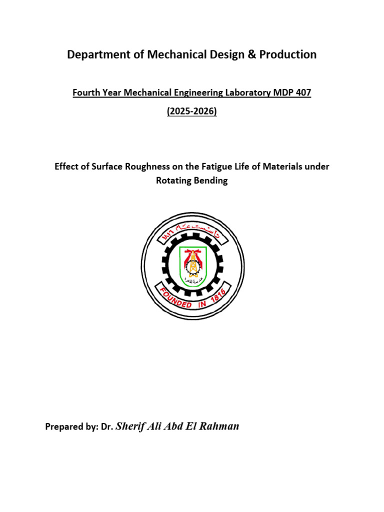 Surface Roughness Impact on Fatigue Life | PDF | Fatigue (Material ...