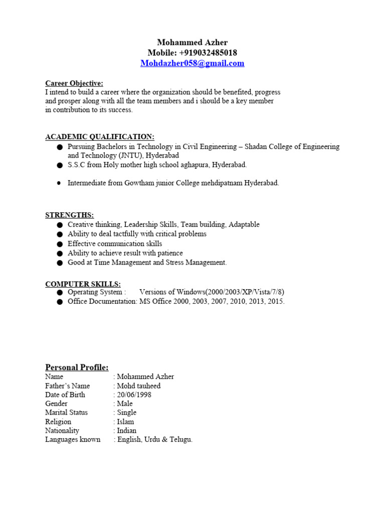 Azher Resume | PDF