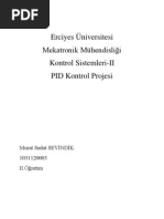 Erciyes Üniversitesi Mekatronik Mühendisliği Control Systems 2 PRoject