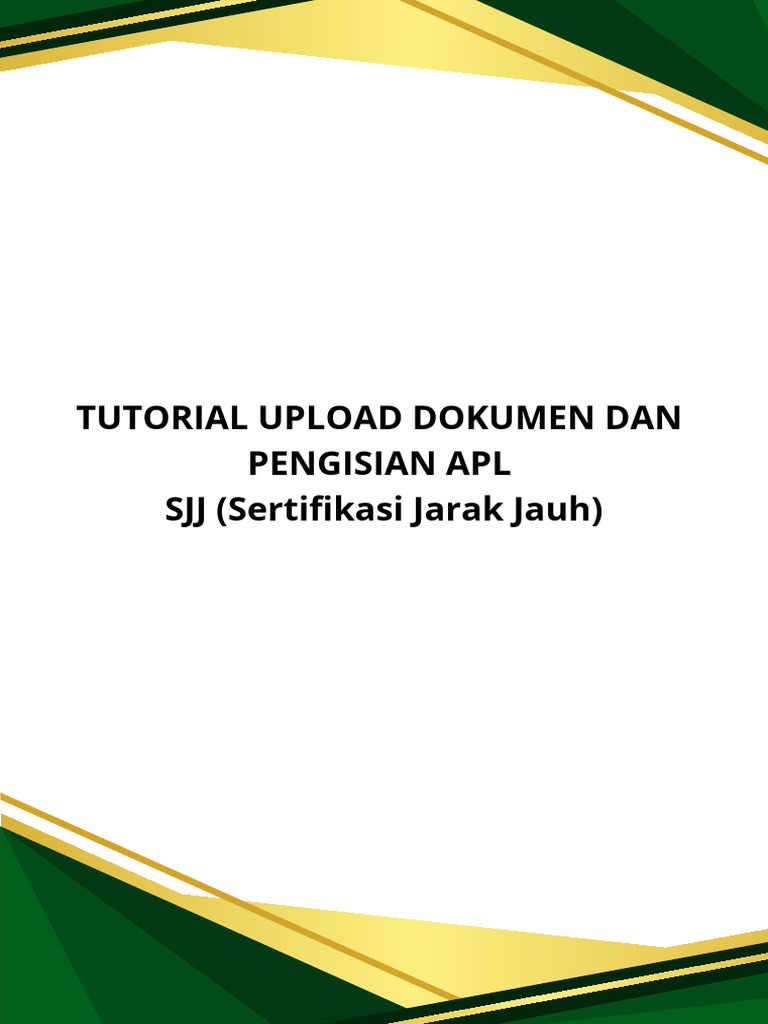 Panduan Upload Dokumen SJJ LSP | PDF