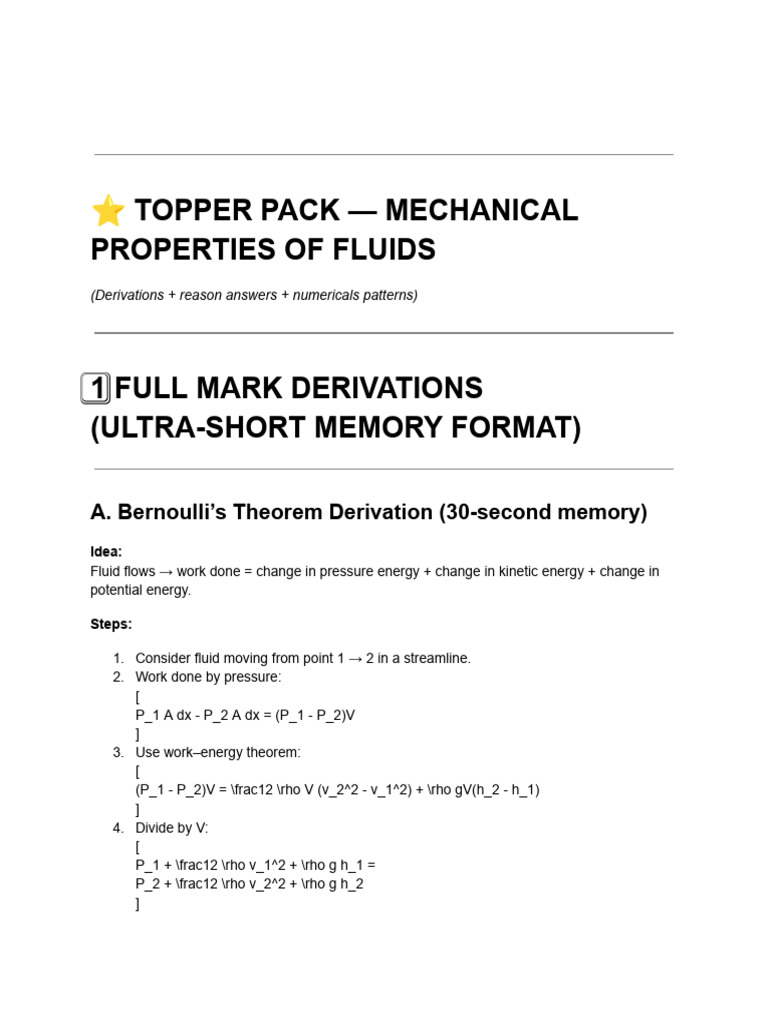 Mechanical Properties of Fluids Part 2 | PDF | Viscosity | Fluid Dynamics