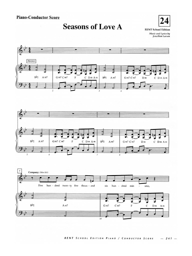 1rent - School Edition Seasons of Love A | PDF