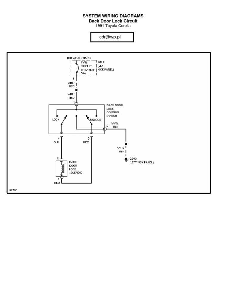 Toyota Corolla 1991 Wiring Diagram | Cars Of Japan | Car