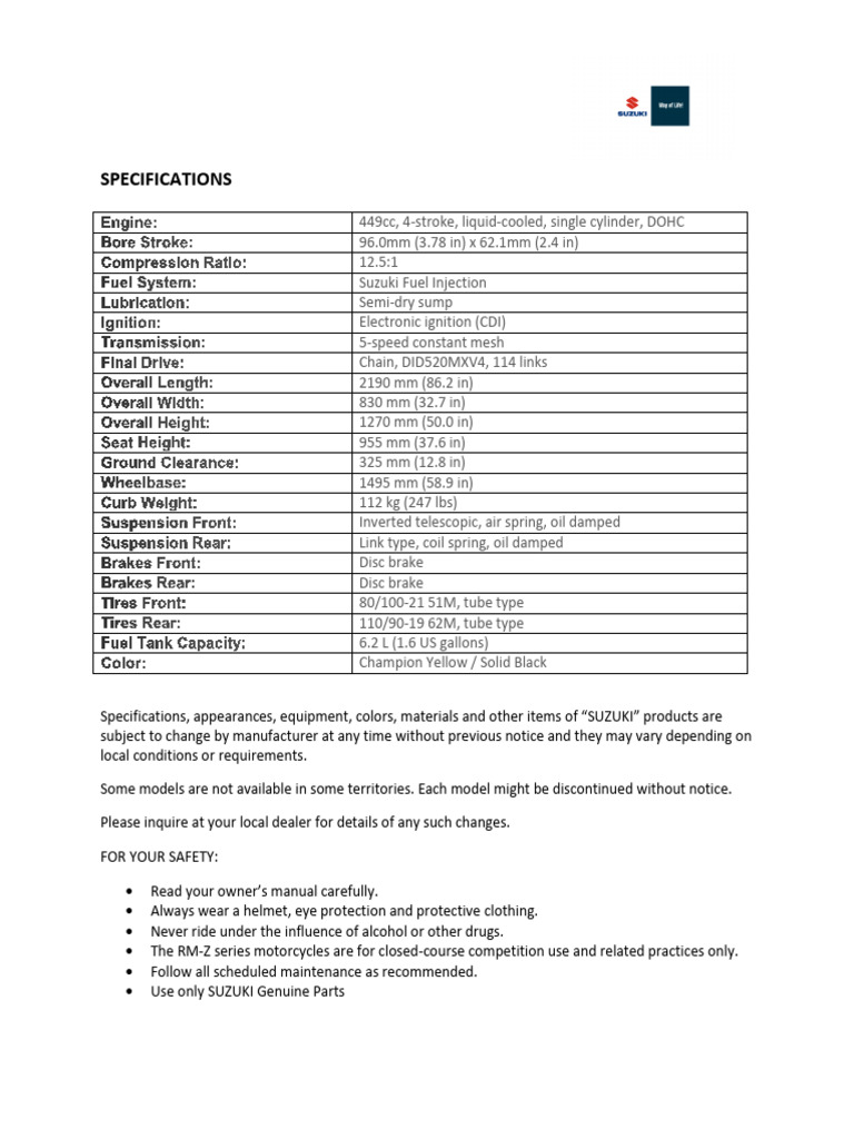Specs | PDF