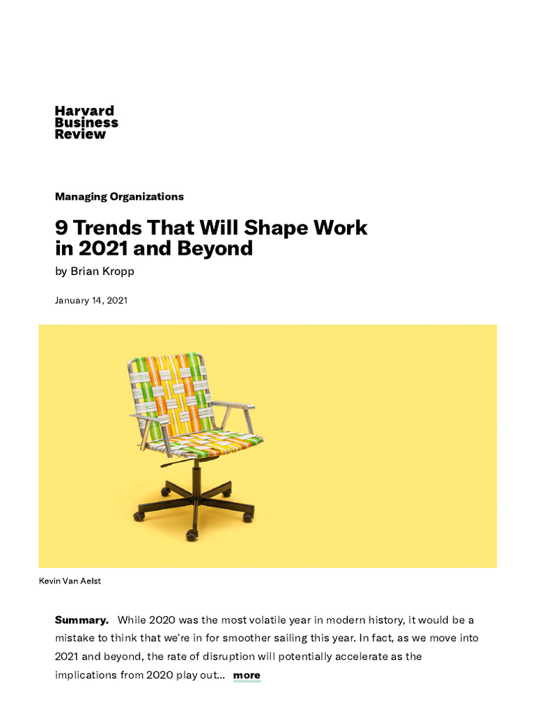 2021 Work Trends: Employee Experience Focus | PDF | Employment | Labor
