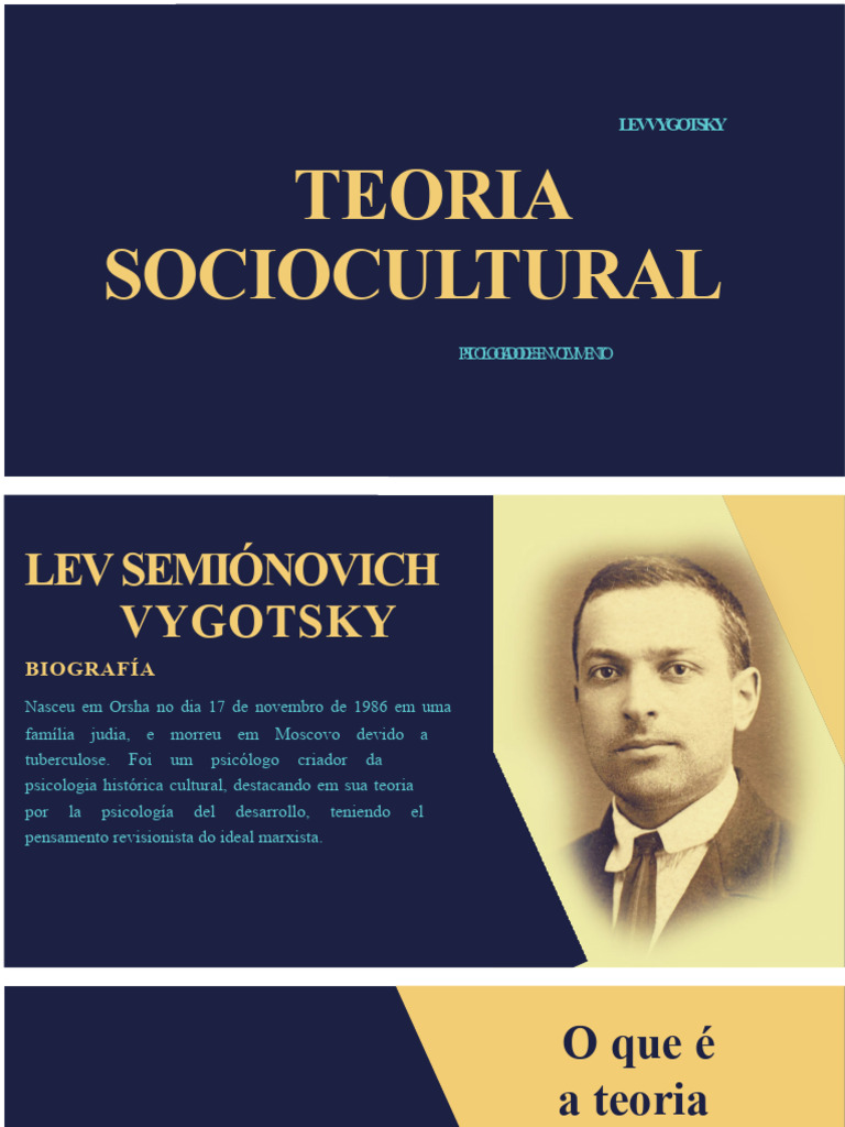 Teoria Sociocultural de Vygotsky | PDF | Aprendizado | Psicologia