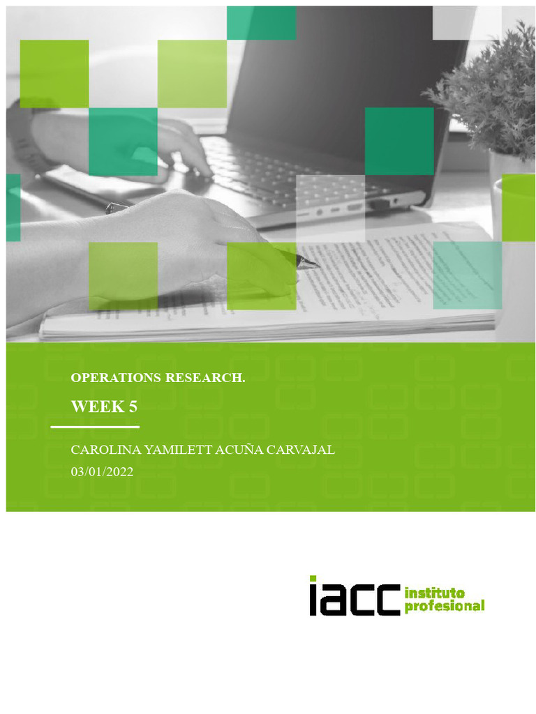 Task 5 Operations Research | PDF