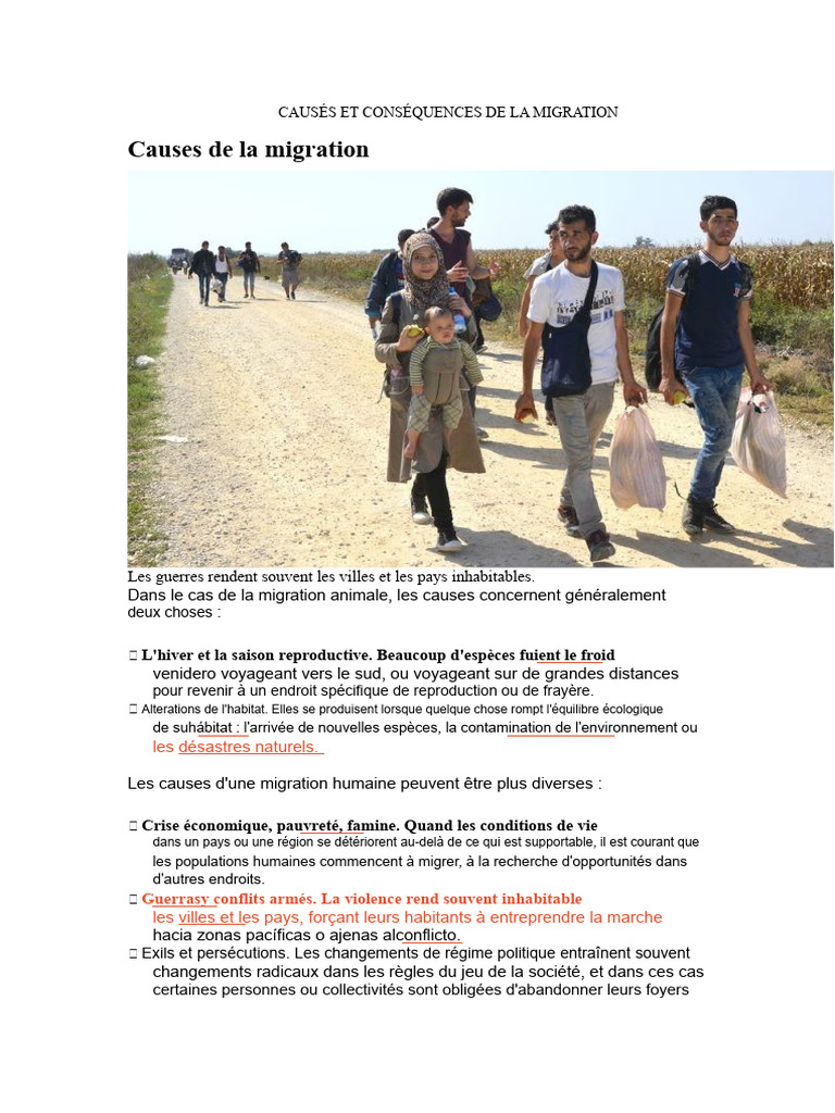 causes-et-cons-quences-de-la-migration-pdf-migration-humaine