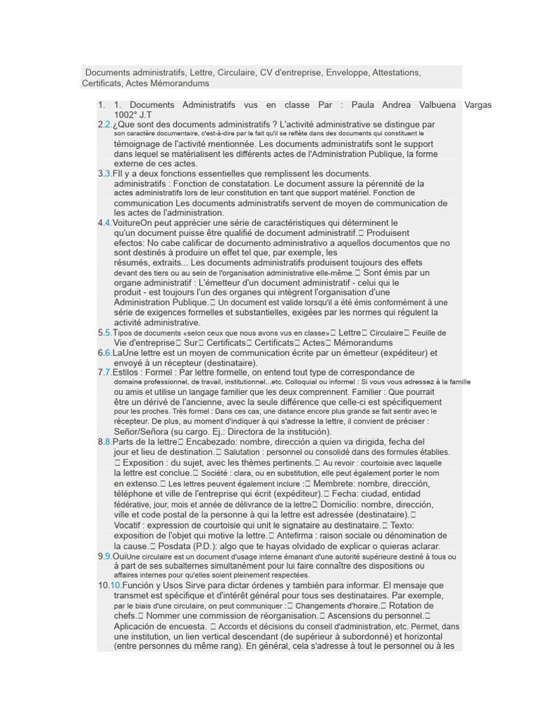 Types de Documents Administratifs Expliqués | PDF | Doctorat | Enseignants