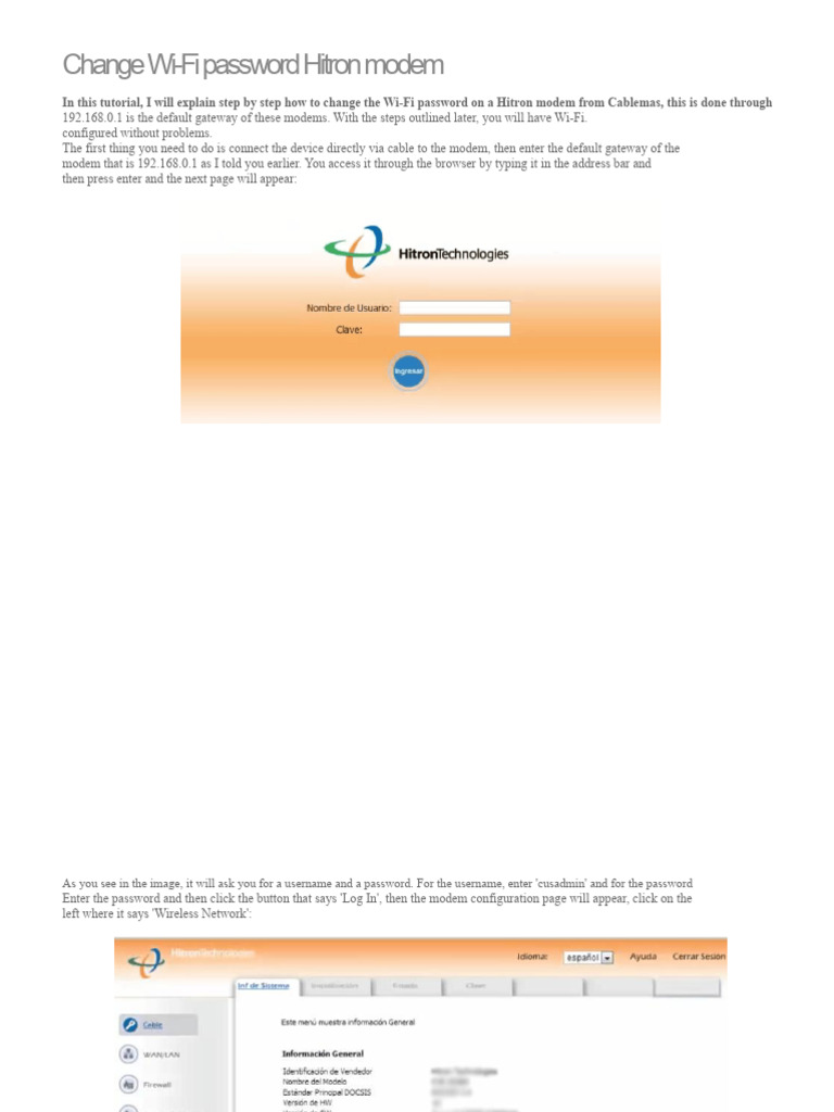 CM HITRON Configuration | PDF