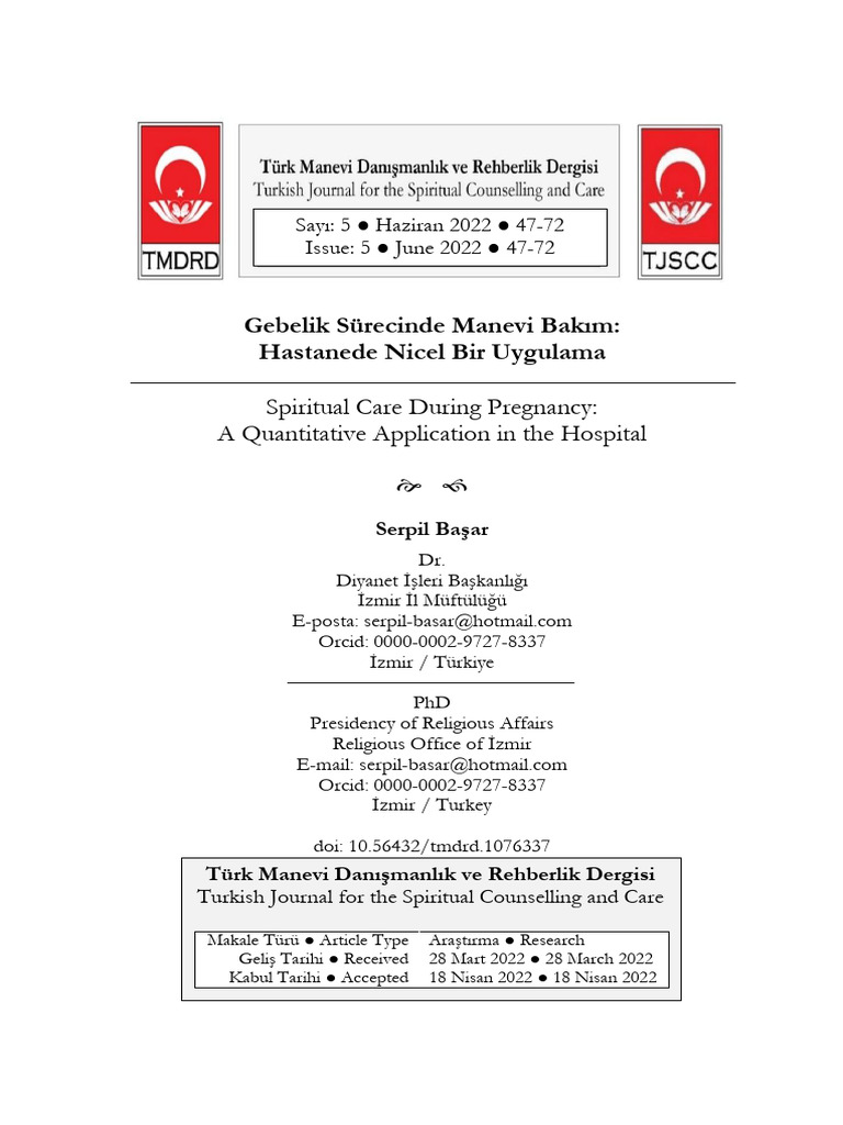 Gebelik S recinde Manevi Bak m PDF