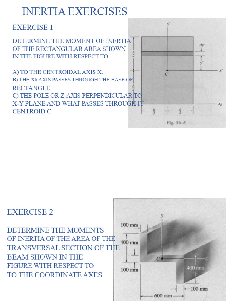 Inertia Exercises To Nothing XD | PDF