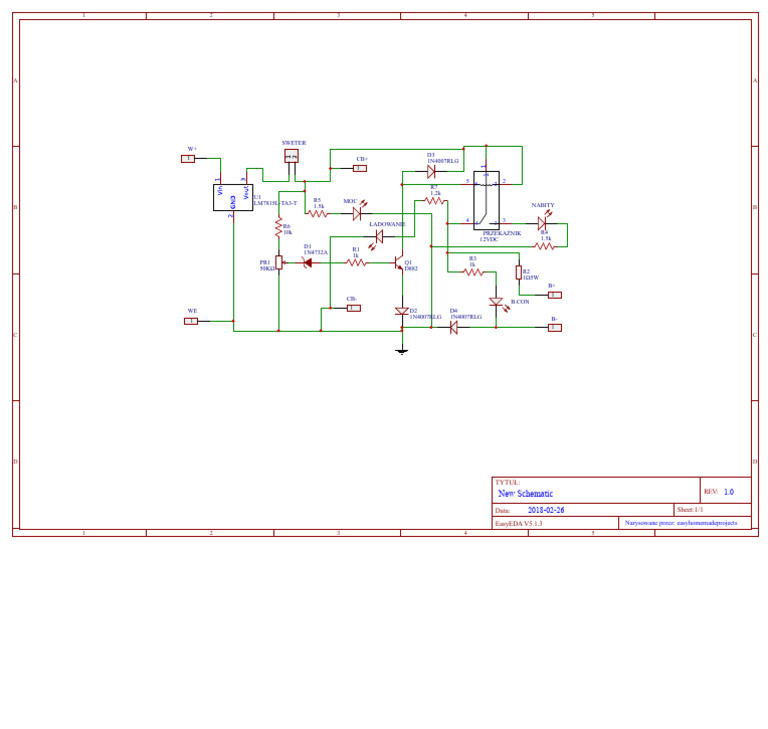 Schematic - 12V Ładowarka Akumulatorowa PDF | PDF