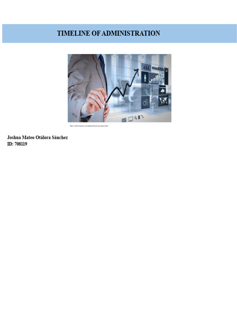Timeline of Administration History | PDF | Statistics | Classical Economics