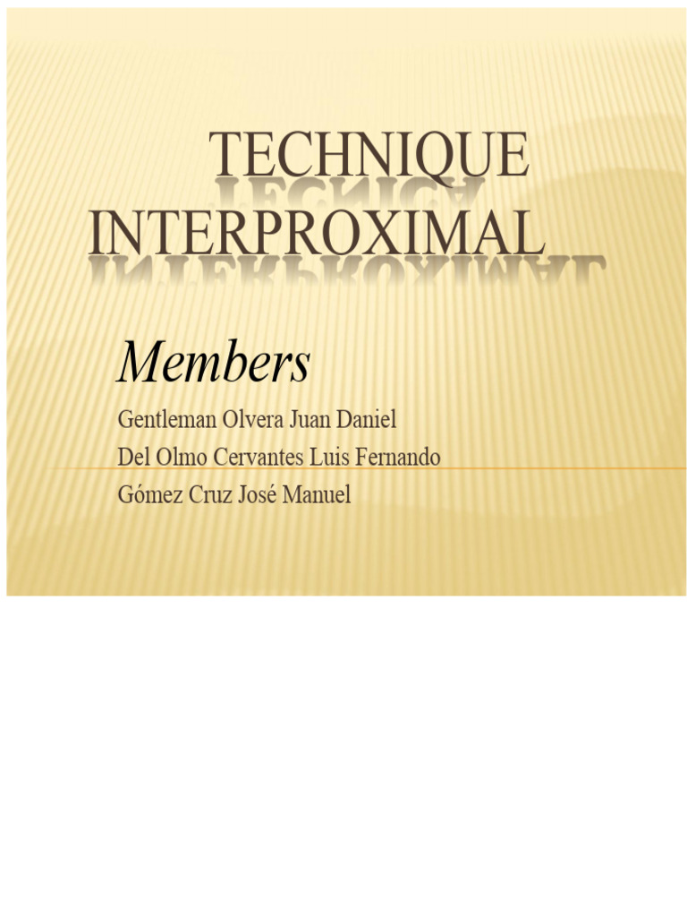 Interproximal Radiography Techniques | PDF | Dental Anatomy | Mouth