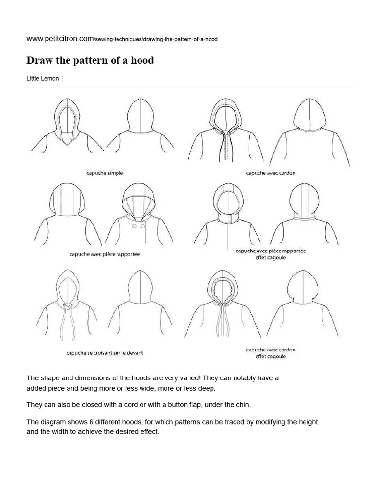 How to Draw Hood Patterns | PDF | Length