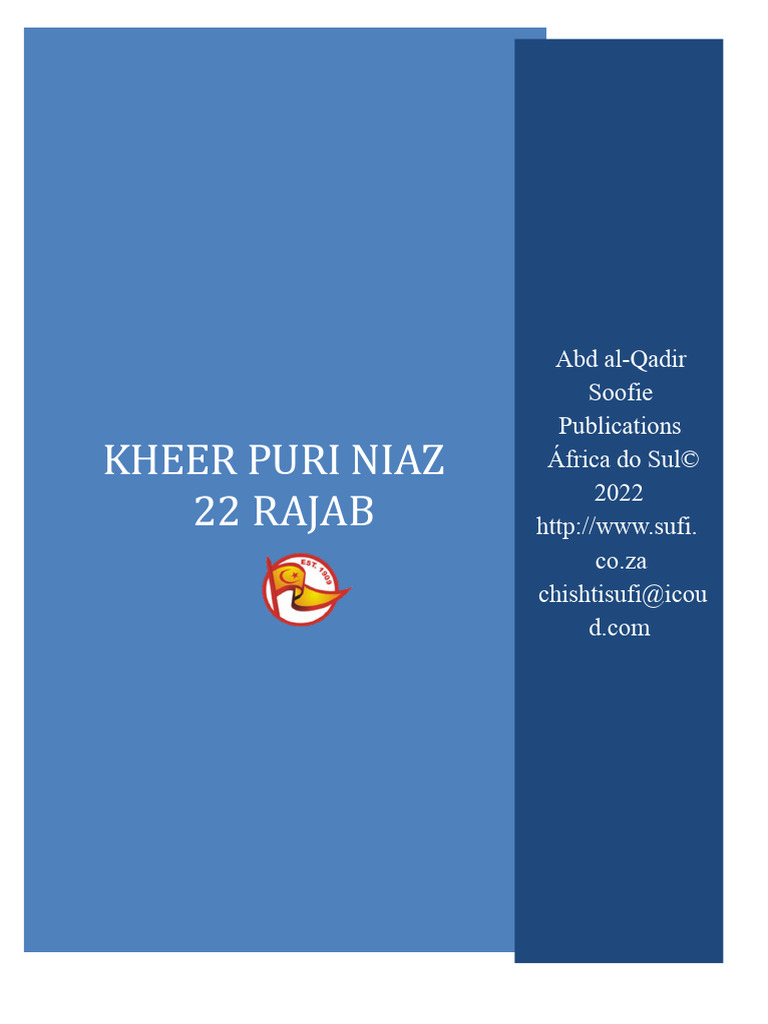 Niaz de Kheer Puri: Tradição Sufi | PDF | Todos | Imam