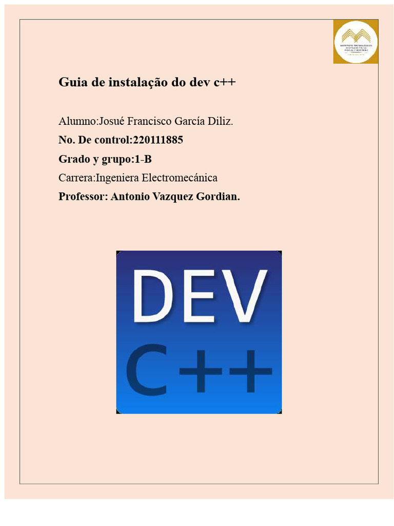 Guia de Instalação do Dev C++ | PDF | C ++ | Linguagem de programação