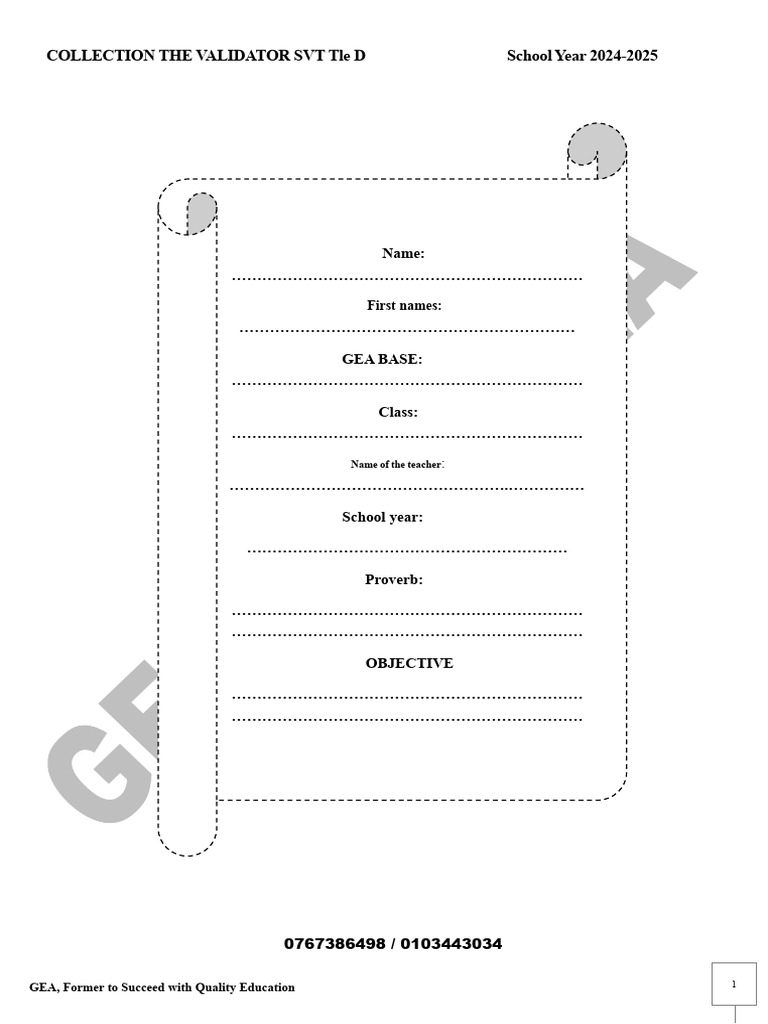 SVT Terminal D Curriculum Guide 2024-2025 | PDF | Chemical Synapse ...