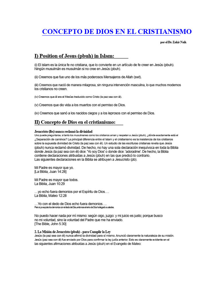 Dios y Jesús en el Cristianismo | PDF | Jesús | Biblia