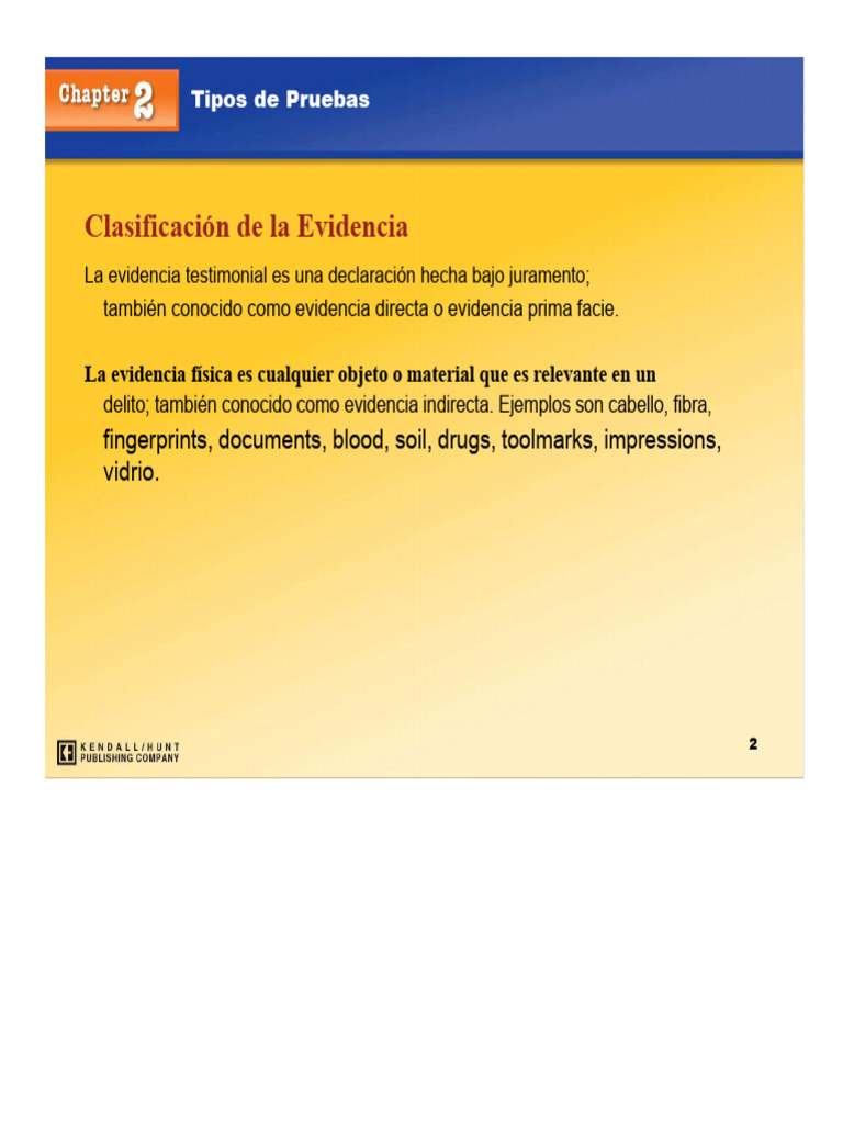 Tipos de evidencias | PDF | Testigo
