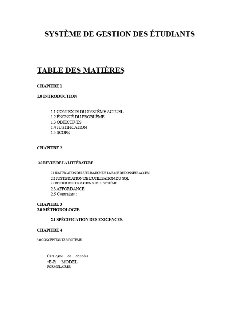 Système de Gestion des Étudiants Efficace | PDF | MySQL | Microsoft Access