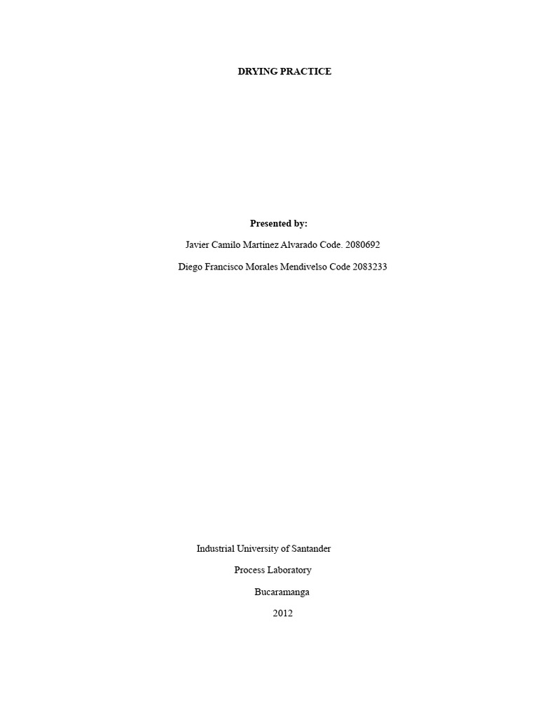 2. Drying report | PDF | Clothes Dryer | Evaporation
