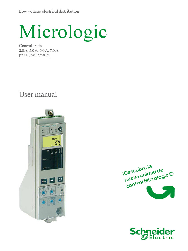 Micrologic E Control Unit User Manual | PDF | Energy Conservation ...
