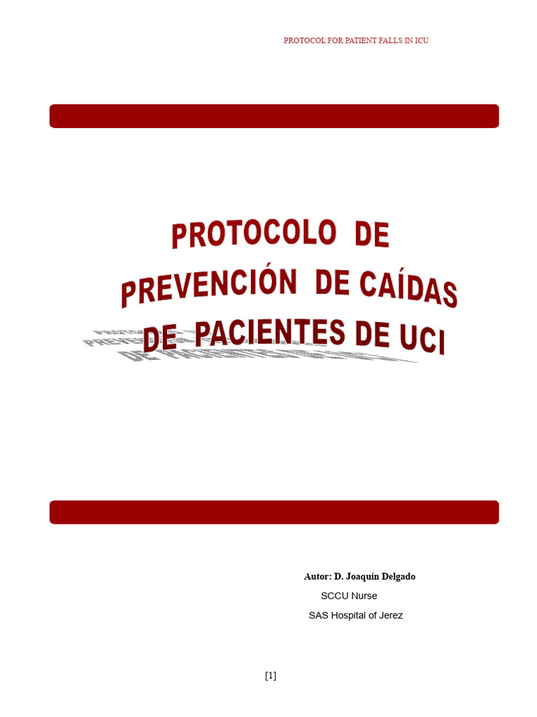 ICU Patient Falls Prevention Protocol | PDF | Risk | Intensive Care Unit