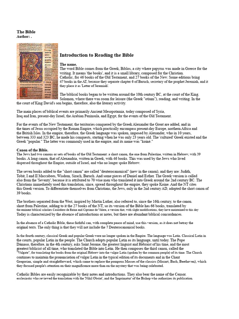 How to study the Bible | PDF | Bible | Biblical Canon