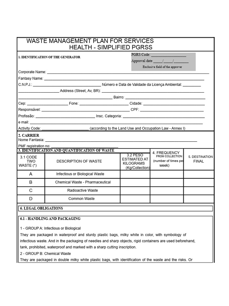 Simplified Format Pgrss Form - Arlimp | PDF | Waste | Municipal Solid Waste
