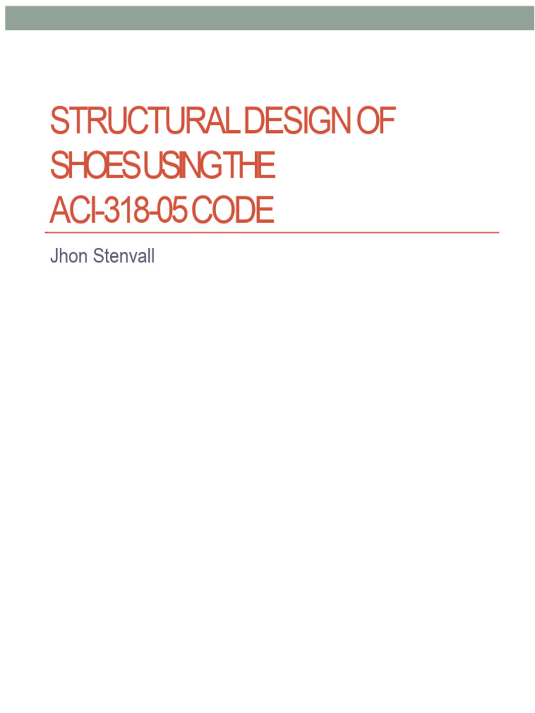 Structural Design of Foundations According To ACI 318 Code | PDF