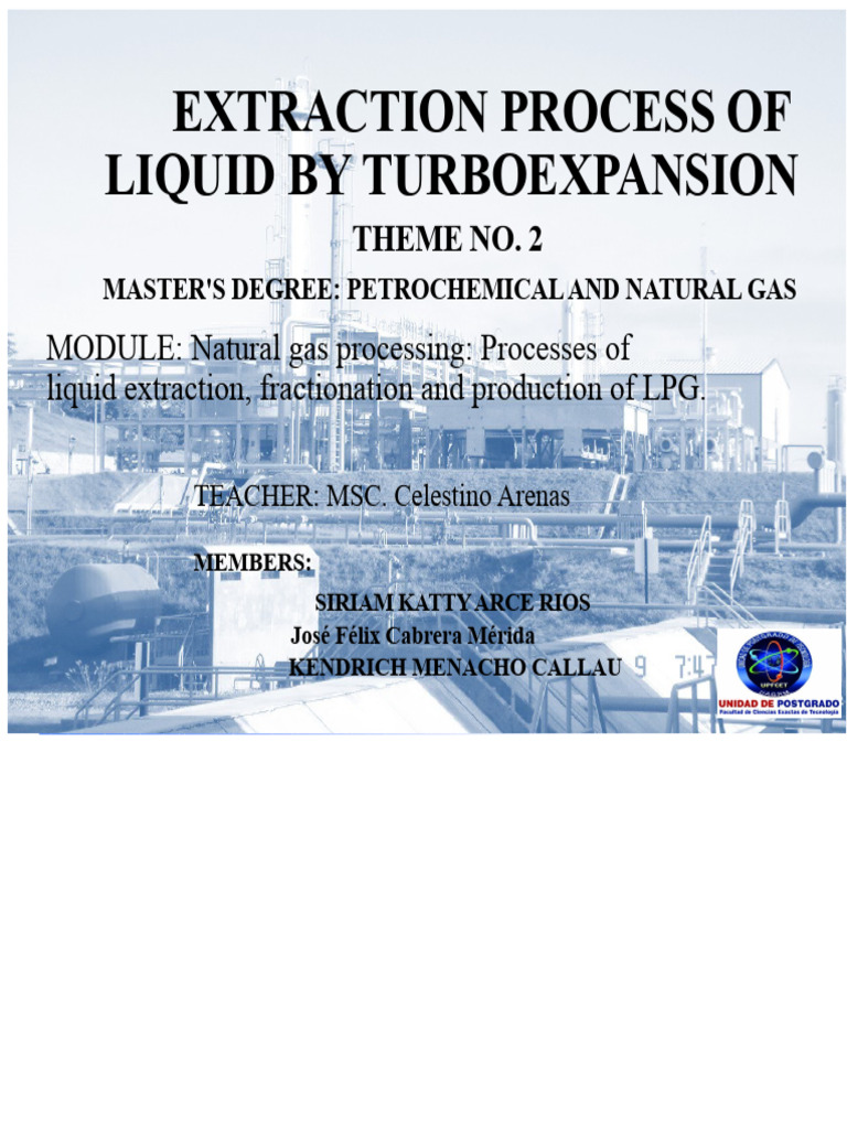 Turboexpansion Liquid Extraction Process | PDF | Natural Gas | Chemical ...