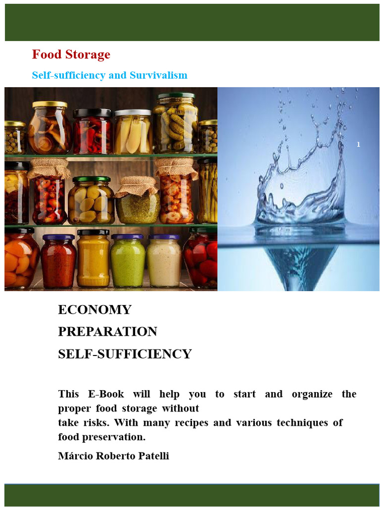 E-Book Food Storage Self-Sufficiency and Survivalism Preparation 2022 ... - Self Sufficient Food Storage
