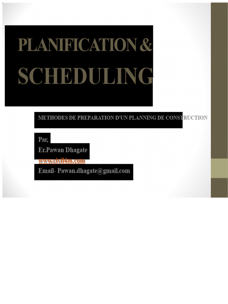 Méthodes de Planification de Construction | PDF | Planification