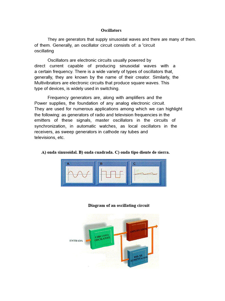 Understanding Oscillators and Their Types | PDF | Electronic Oscillator ...