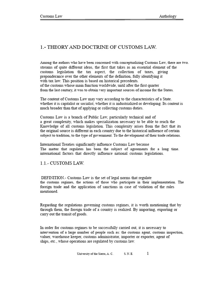 Understanding Customs Law and Its Framework | PDF | General Agreement ...