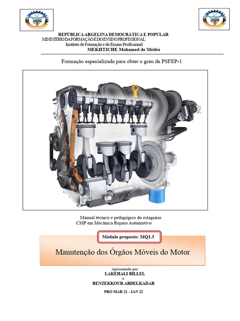 MANUAL Manutenção dos Órgãos Móveis do Motor | PDF | Pistão | Motores