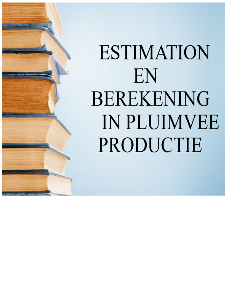 Schatting en Berekening | PDF