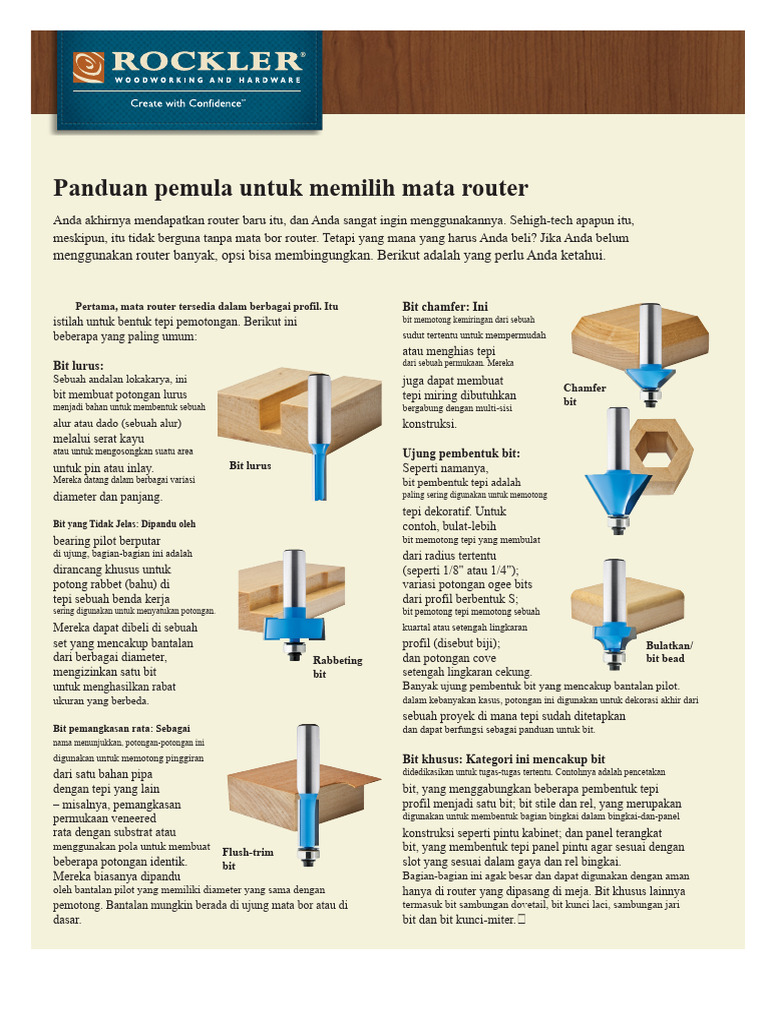 Panduan Memilih Mata Router untuk Pemula | PDF