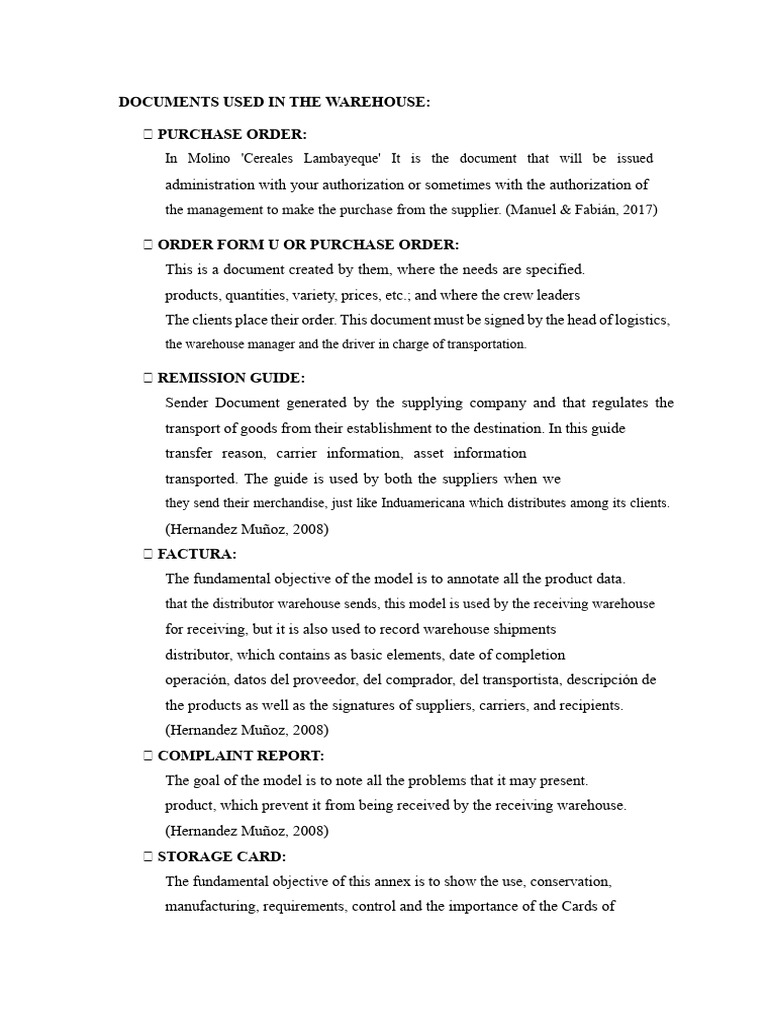 Essential Warehouse Document Types | PDF | Logistics | Warehouse