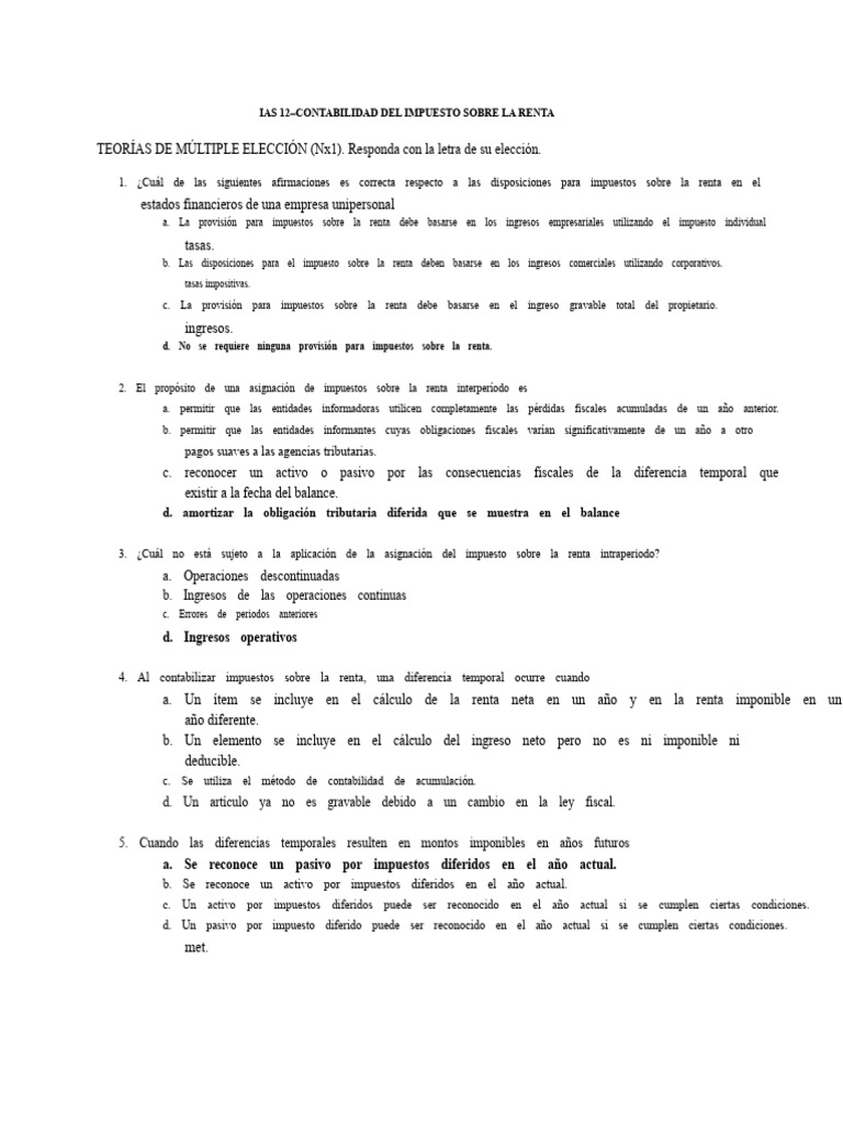Contabilidad del Impuesto sobre la Renta | PDF | Impuestos | Contabilidad
