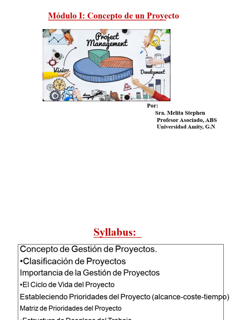 Gestión de Proyectos: Conceptos Clave | PDF | Gestión de proyectos ...