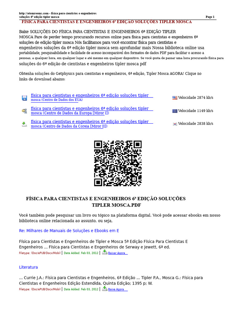 Soluções Tipler Mosca 6ª Edição PDF | PDF | Física
