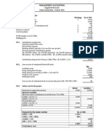 Suggested Answers Final Examination - Winter 2011: Management Accounting