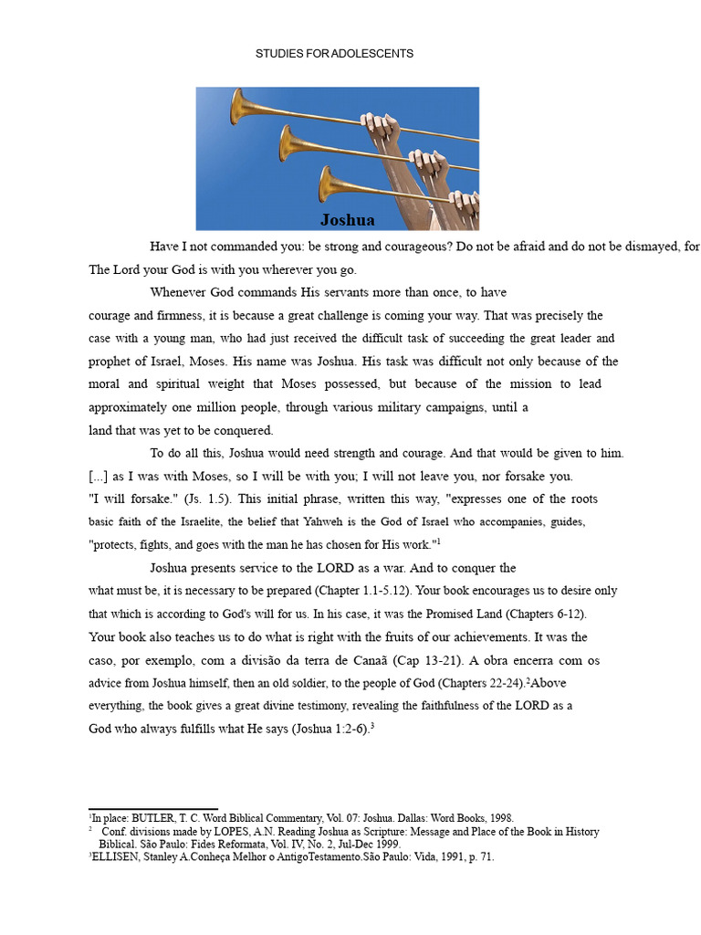 Joshua's Leadership Lessons for Teens | PDF | Joshua | Moses