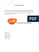 Tableau de bord d_une unité de production pharmaceutique GSK